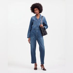 NWT Madewell denim utility coveralls Dewitt wash sz xxs